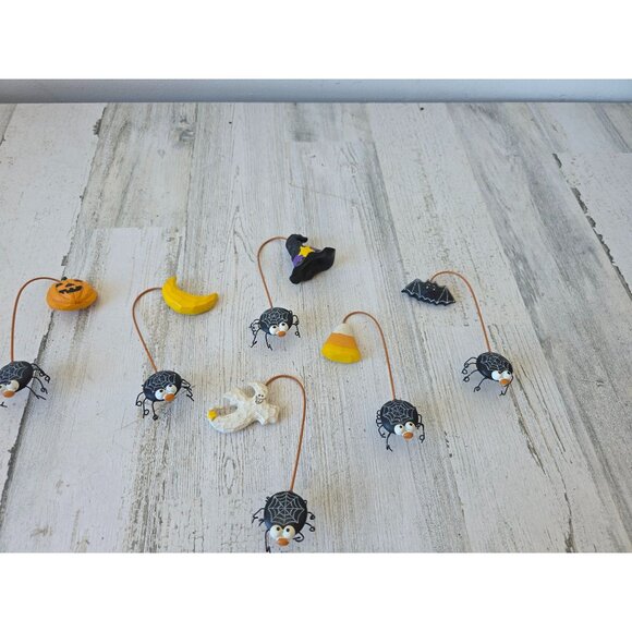 Metal spider ghost candy corn witch ornament Halloween decor unique Xmas tree - Picture 1 of 11